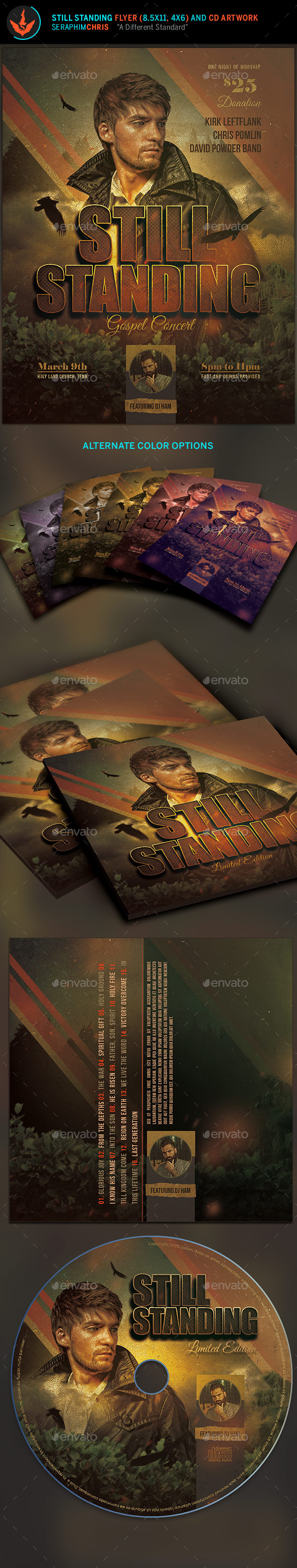 Still Standing Gospel Concert Flyer and CD - Church Flyers