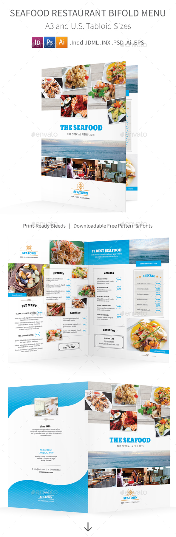 Seafood Restaurant Bifold Halffold Menu Seafood Restaurant Bifold Halffold Menu