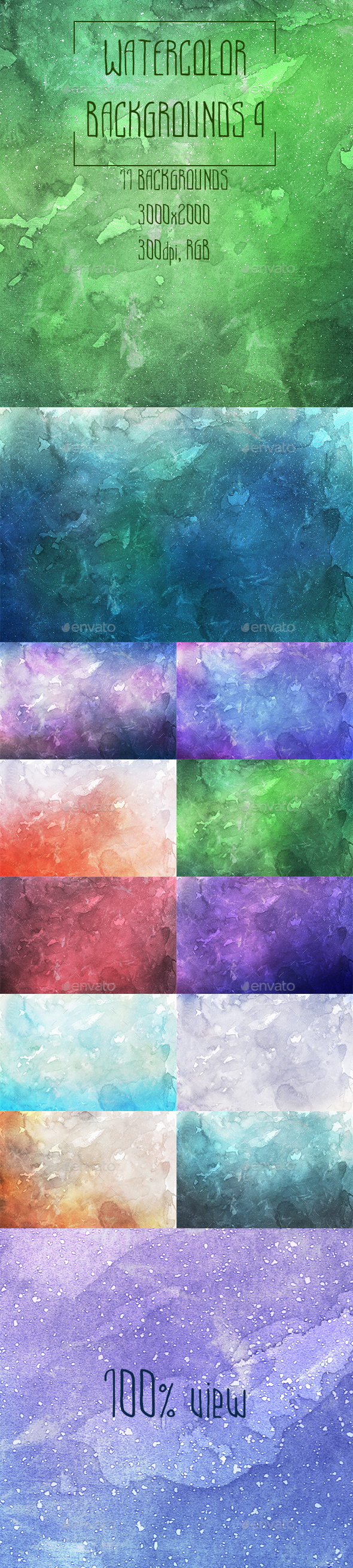 Watercolor Backgrounds 4 Watercolor Backgrounds 4
