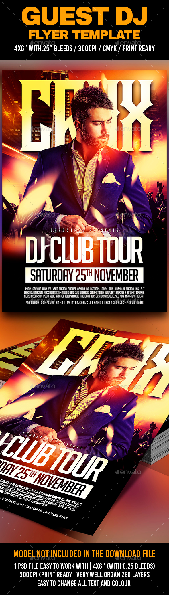 Guest DJ Flyer Template - Flyers Print Templates