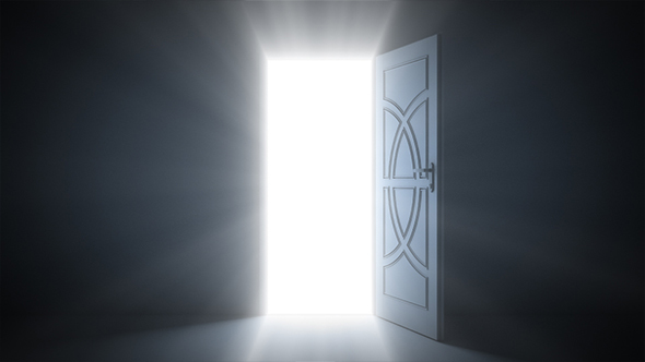 Door Opening To A Bright Light