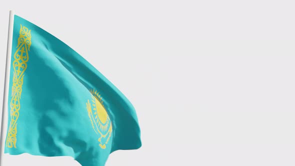 Qazaqstan Flag 4k alt