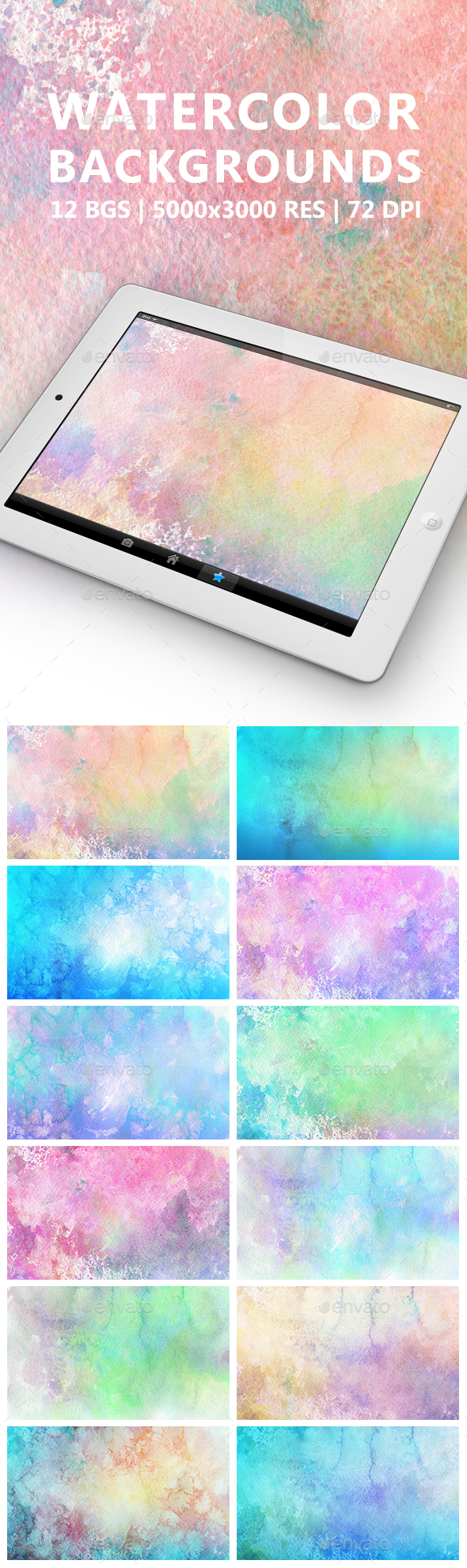 Watercolor Backgrounds - Abstract Backgrounds