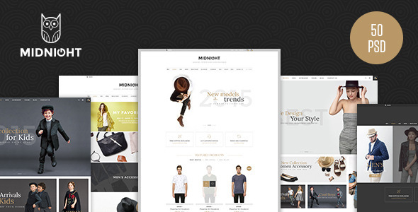 MidNight - Fashion eCommerce PSD Template - Fashion Retail