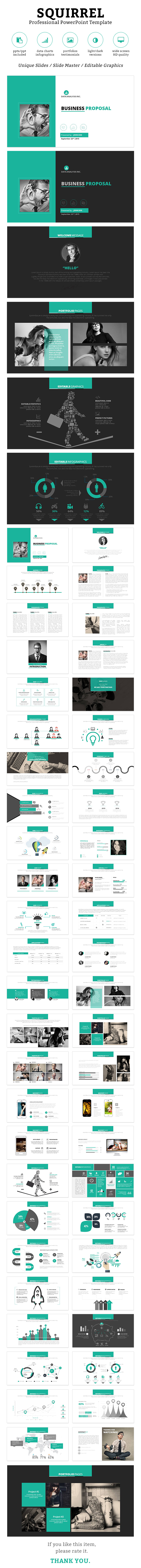 Squirrel PowerPoint Template - Business PowerPoint Templates