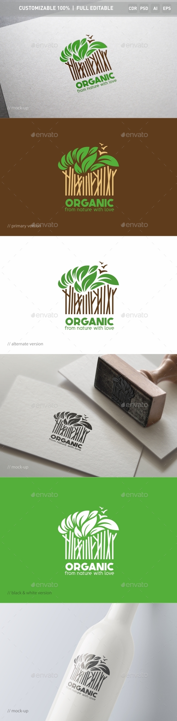 Organic Logo Template - Nature Logo Templates
