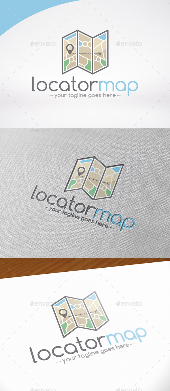 Map Locator Logo Template - Objects Logo Templates