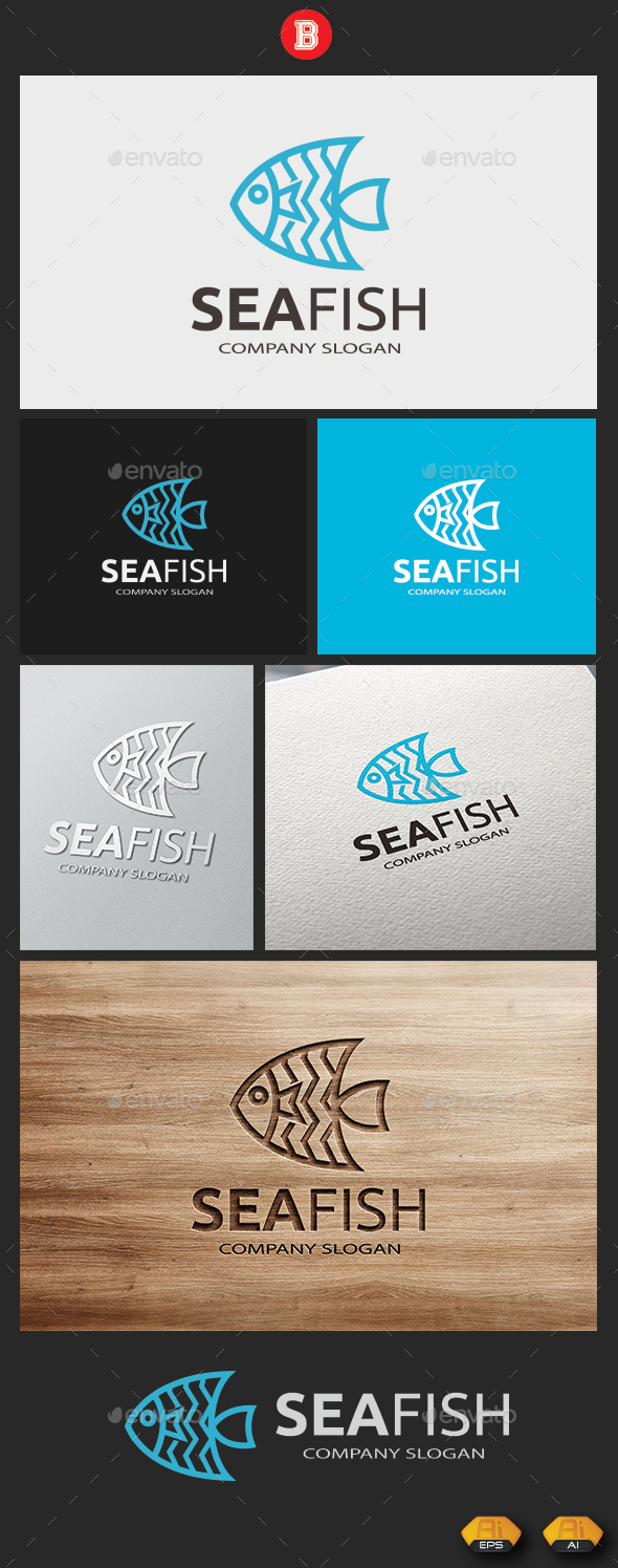 Sea Fish V.2 - Animals Logo Templates