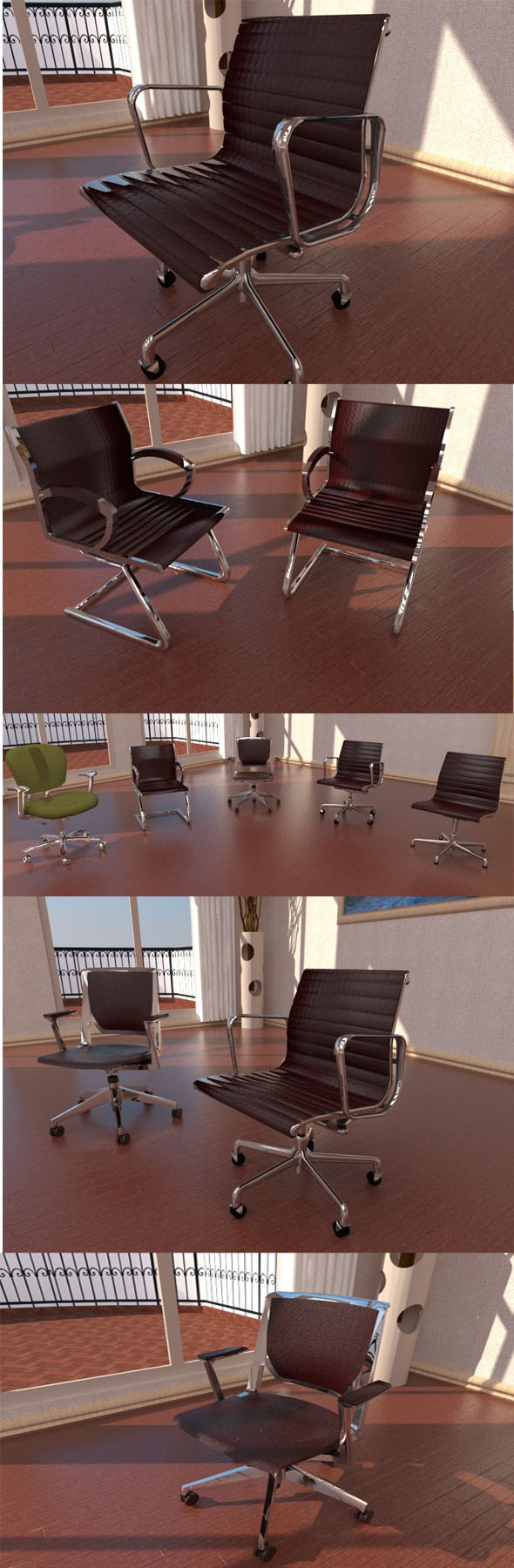 Office chairs collection - 3Docean 13041618