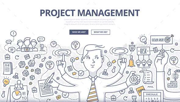 Project Management Doodle Concept Project Management Doodle Concept