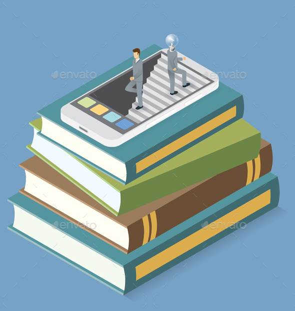 Vector Flat Isometric Idea Concept Vector Flat Isometric Idea Concept