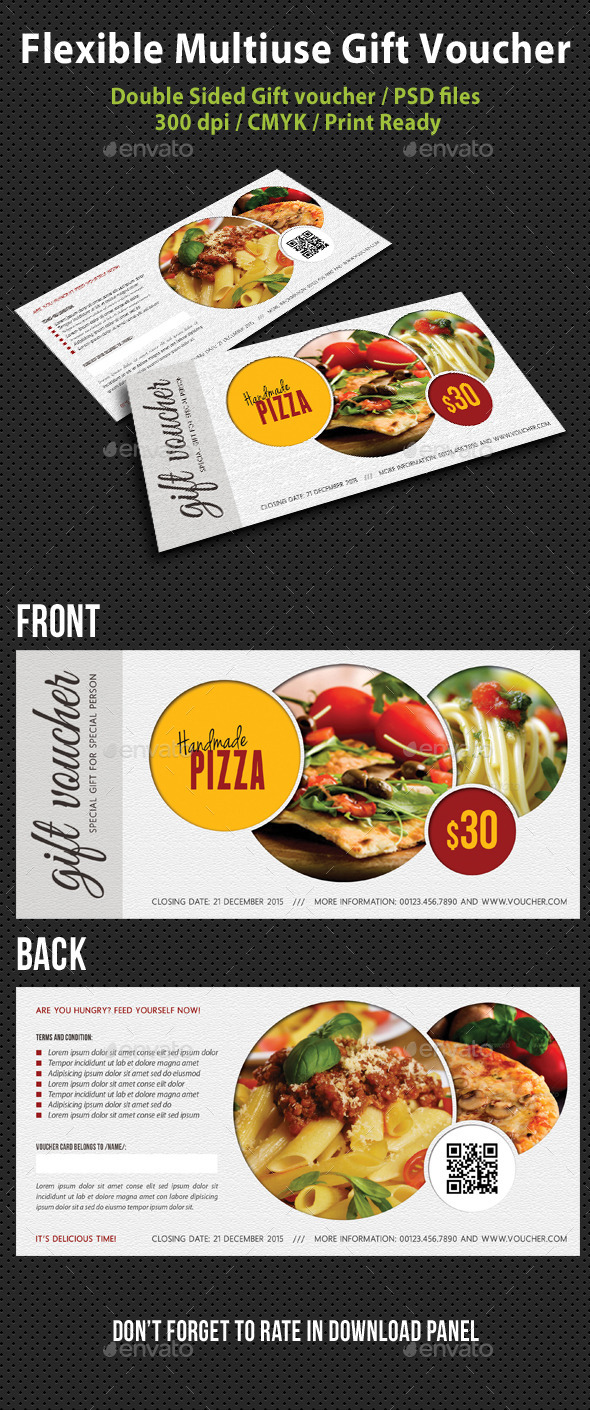 Flexible Multiuse Gift Voucher V05 - Cards & Invites Print Templates