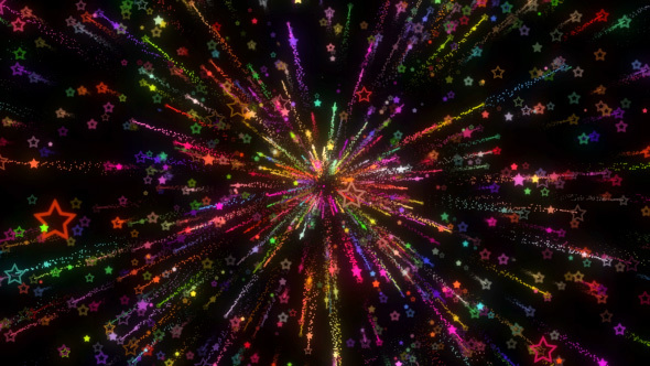 Colorful Stars Explosion