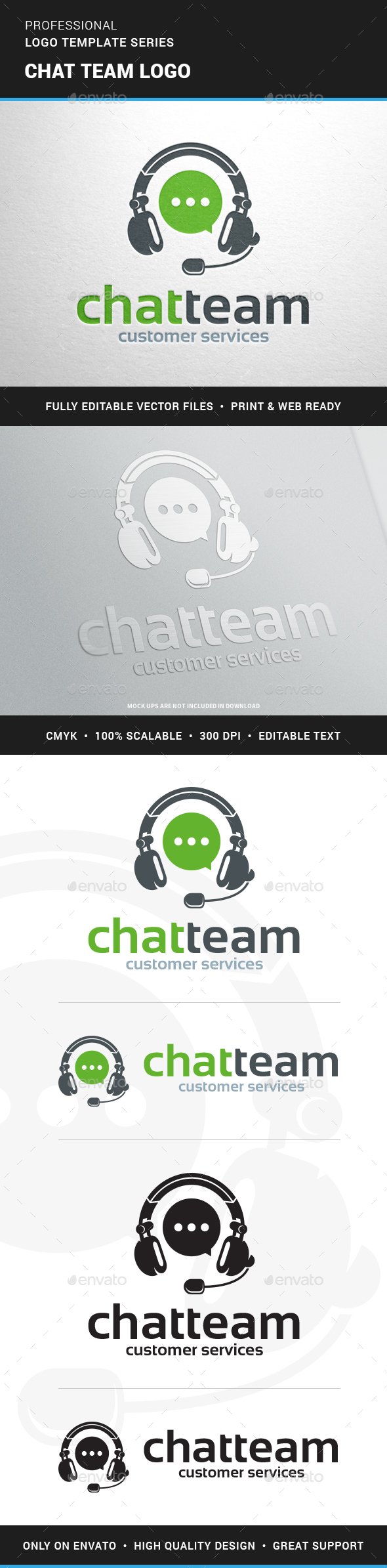 Chat Team Logo Template - Objects Logo Templates