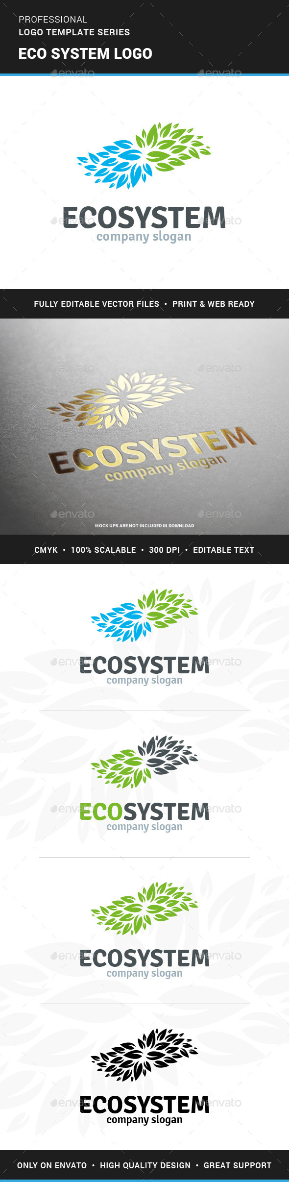 Eco System Logo Template - Nature Logo Templates