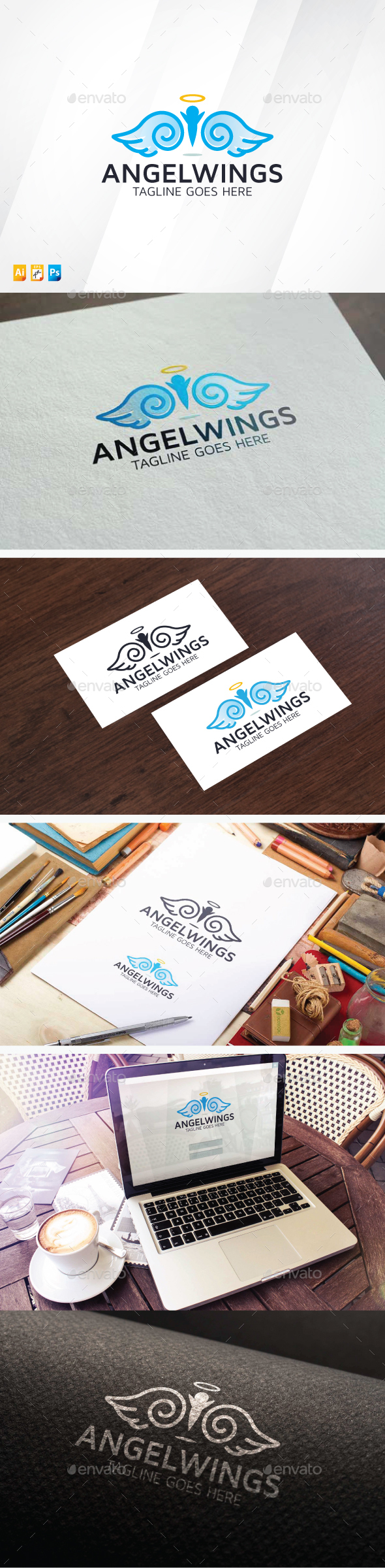 Angel Wings - Humans Logo Templates