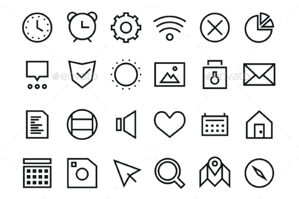 Outline Vector UI User Interface Technology Black - Web Icons