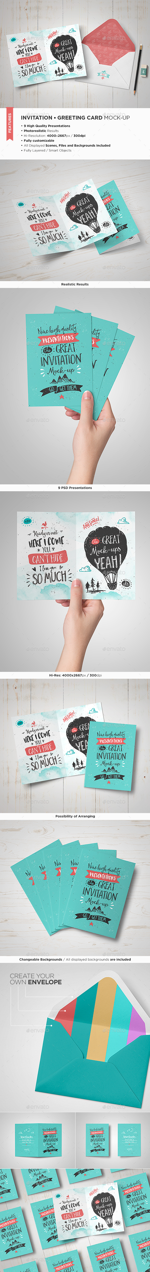 Invitation / Greeting Card Mock-Up