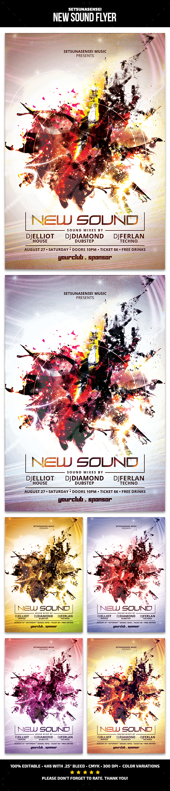 New Sound Flyer - Clubs & Parties Events
