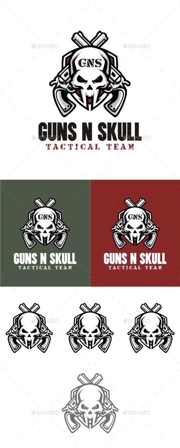 Guns n Skull - Symbols Logo Templates