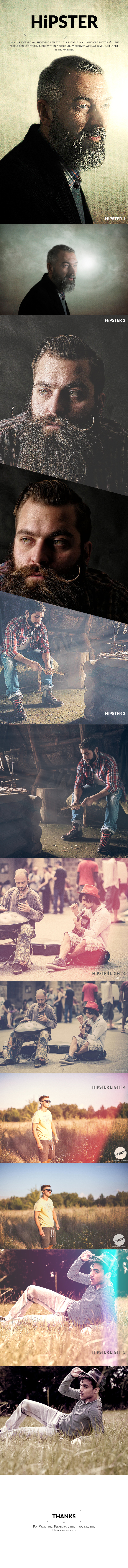 Hipster Light - Photo Effects Actions