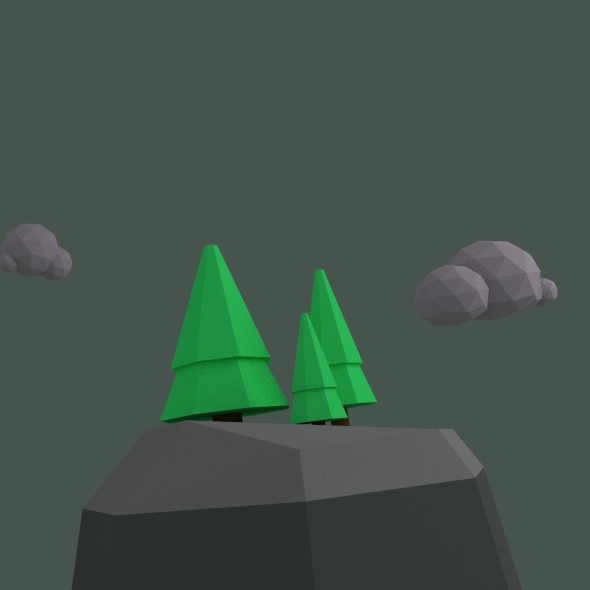 Low Poly Waterfall Landscape by sundaylab | 3DOcean