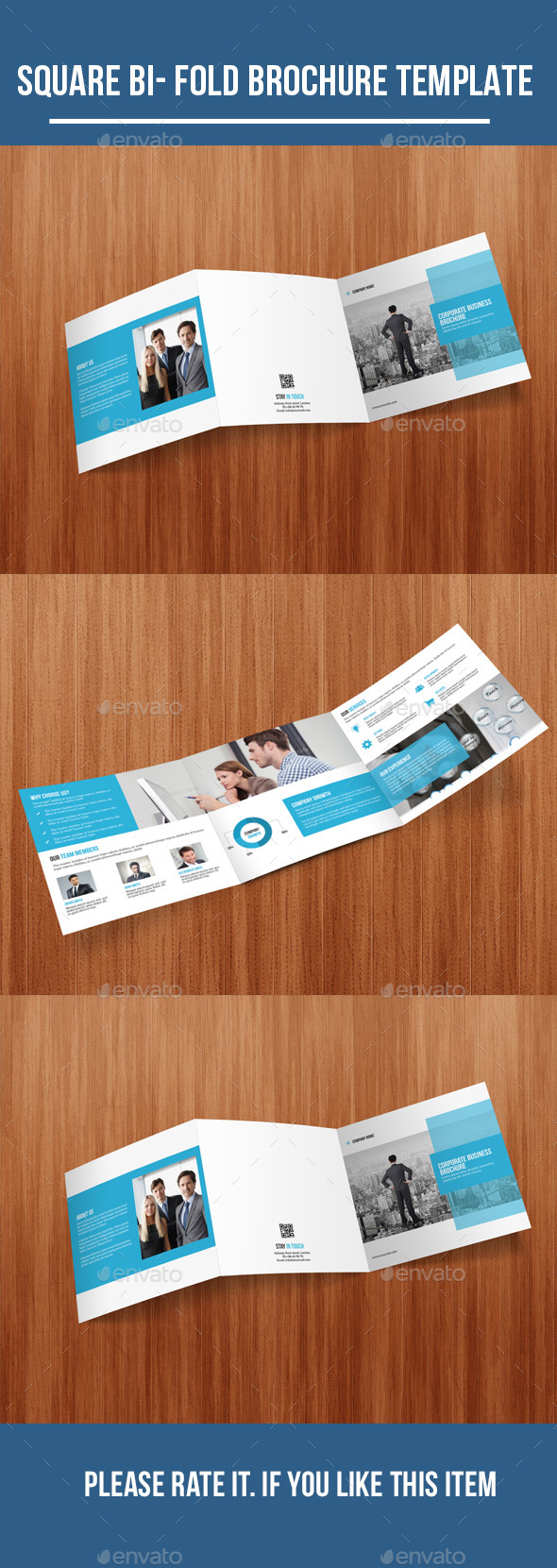 Square Tri- Fold Business Brochure - Corporate Brochures