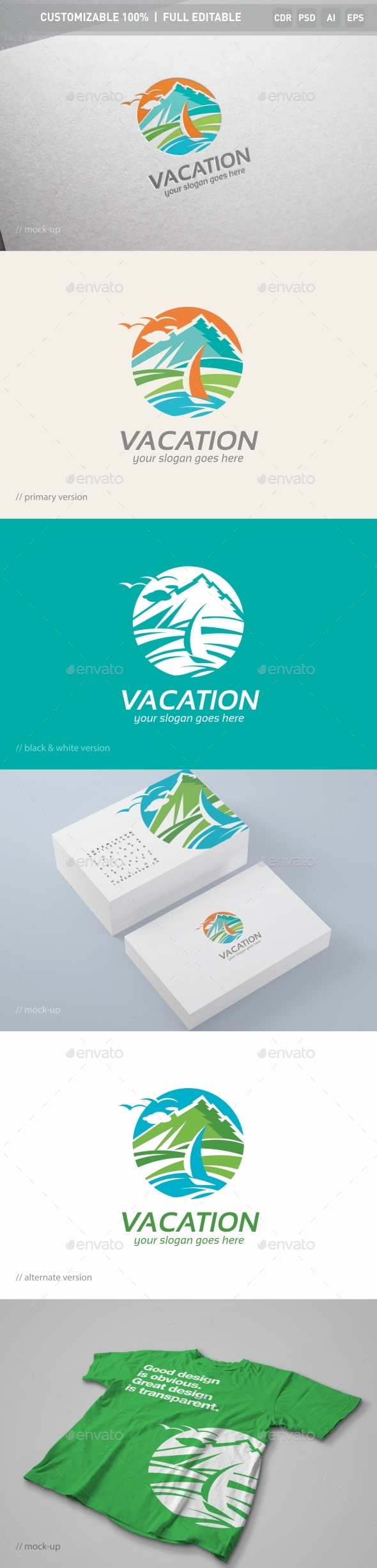 Vacation Logo Template - Nature Logo Templates