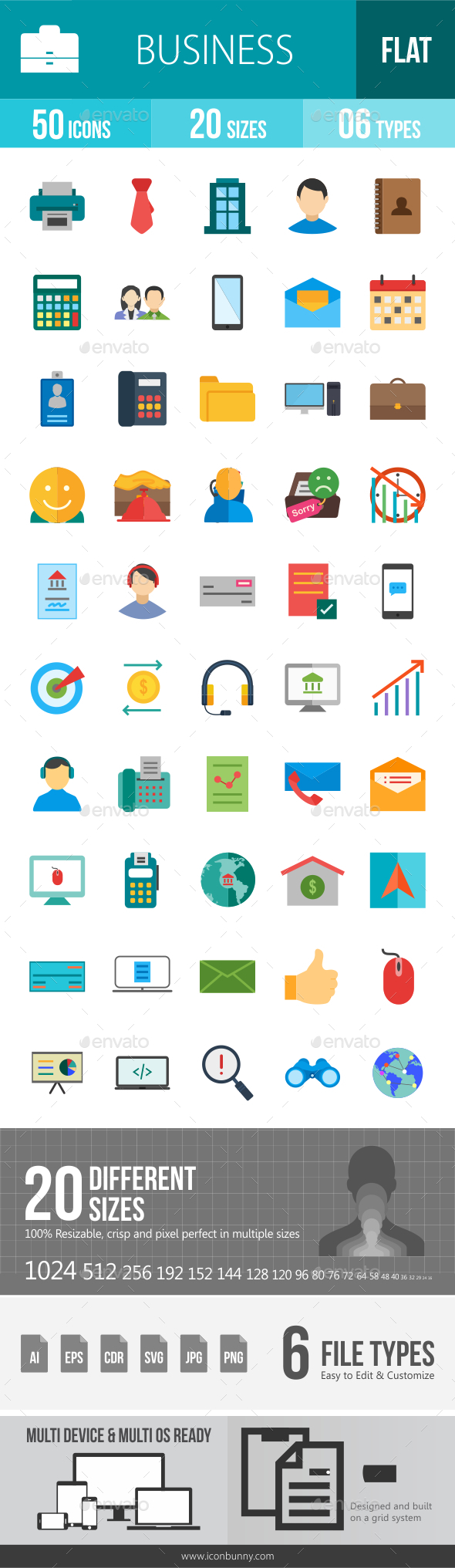 Business Flat Multicolor Icons - Icons
