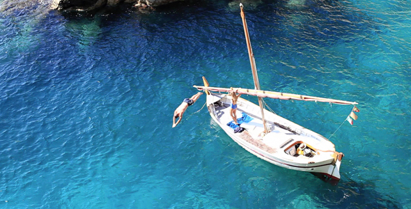Sailing Boat At The Mediterranean
