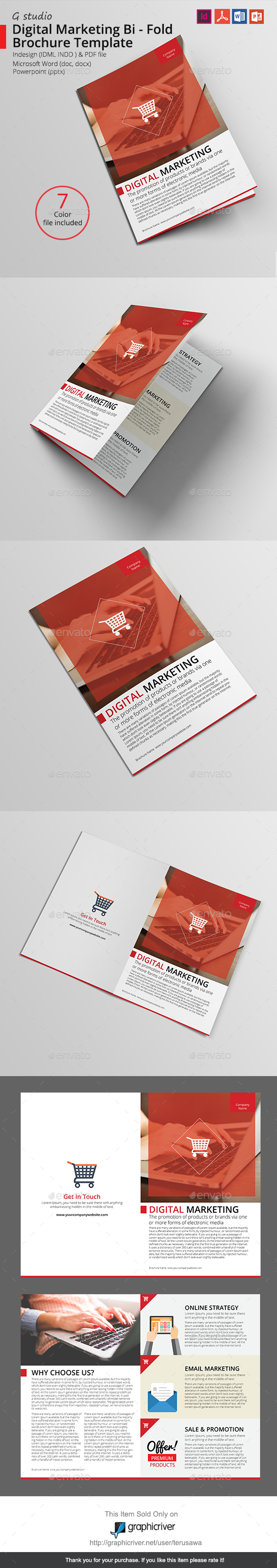 Digital Marketing Bi Fold Brochure Template Digital Marketing Bi Fold Brochure Template