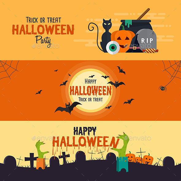 Happy Halloween Banners - Halloween Seasons/Holidays
