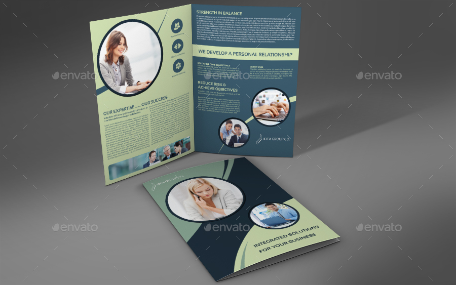 Company Brochure Bi-fold Template Vol.41, Print Templates 