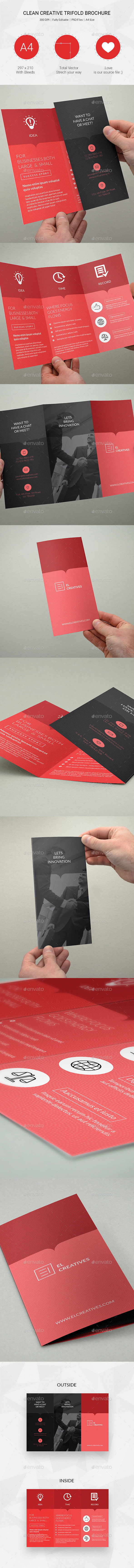 Clean Multipurpose Trifold Brochure - 18 - Corporate Brochures