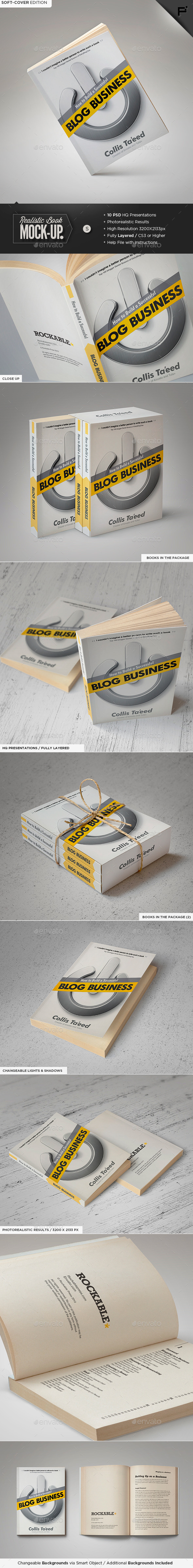 Book Mock-Up / Soft-Cover Edition - Books Print