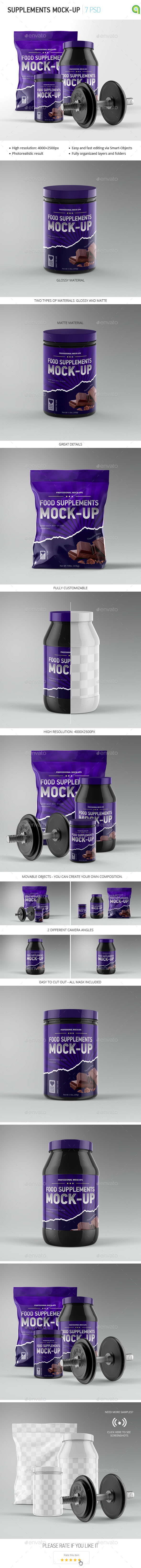 Sport Supplement Package Mock-up - Miscellaneous Packaging