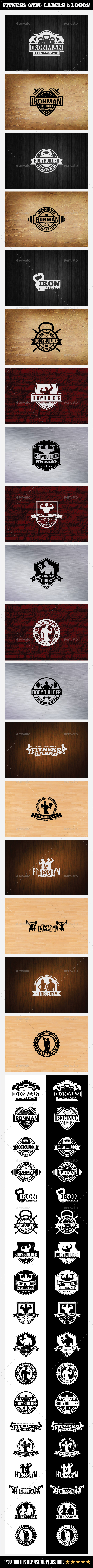 Fitness Gym - Labels & Logos - Badges & Stickers Web Elements