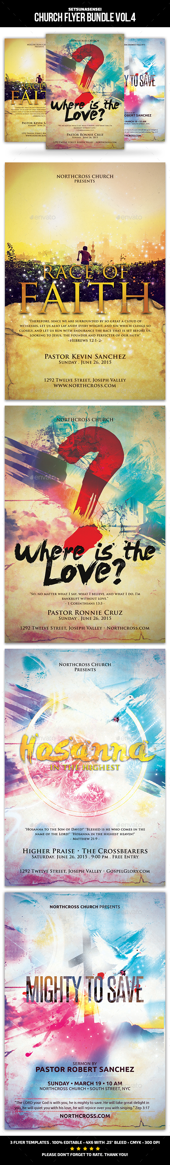 Church Flyer Bundle Vol. 5 - Church Flyers