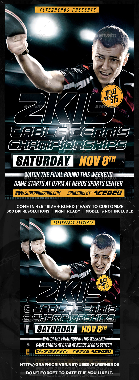 Table Tennis Sports Flyer Table Tennis Sports Flyer