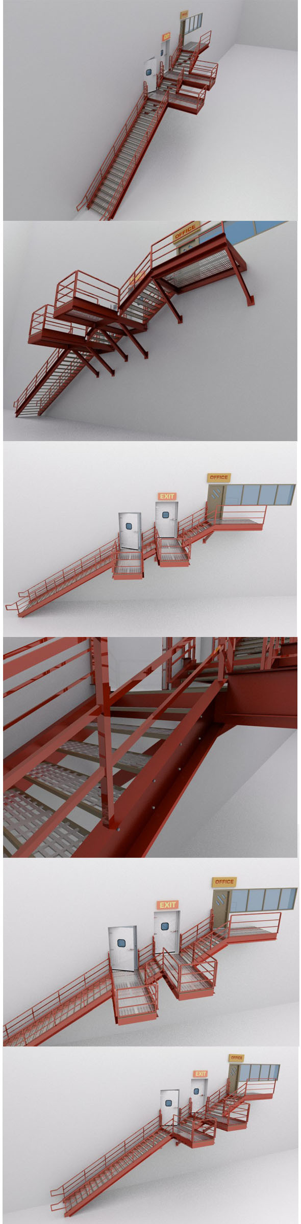 Factorys Metal Stairs - 3Docean 13088267