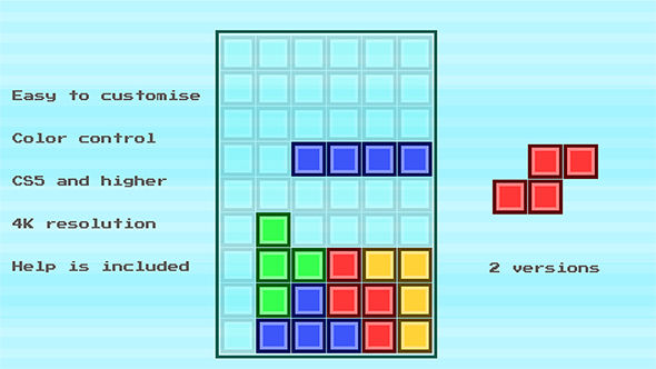 Retro Game Tetris - VideoHive 13088346