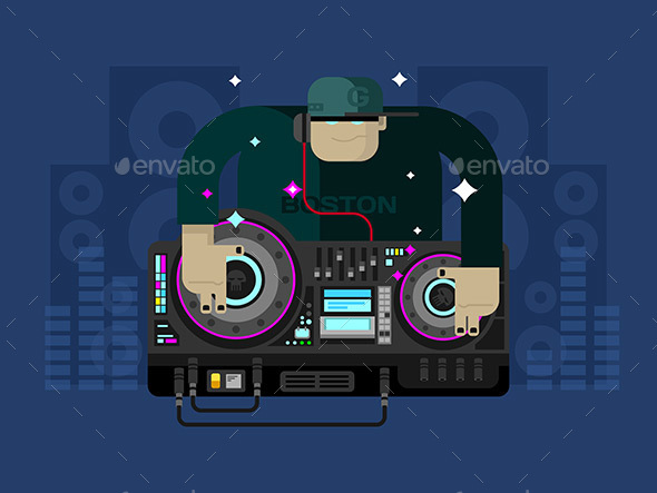 DJ Character Music - People Characters