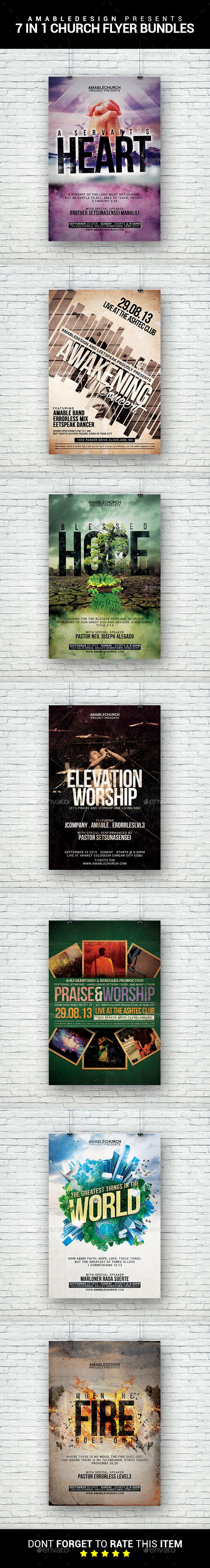 7 in 1 Church Flyer Bundle - Church Flyers
