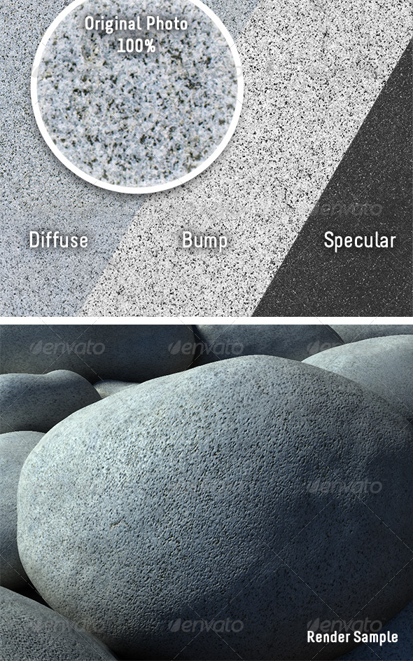 Tileable Granite Boulder - 3Docean 157330