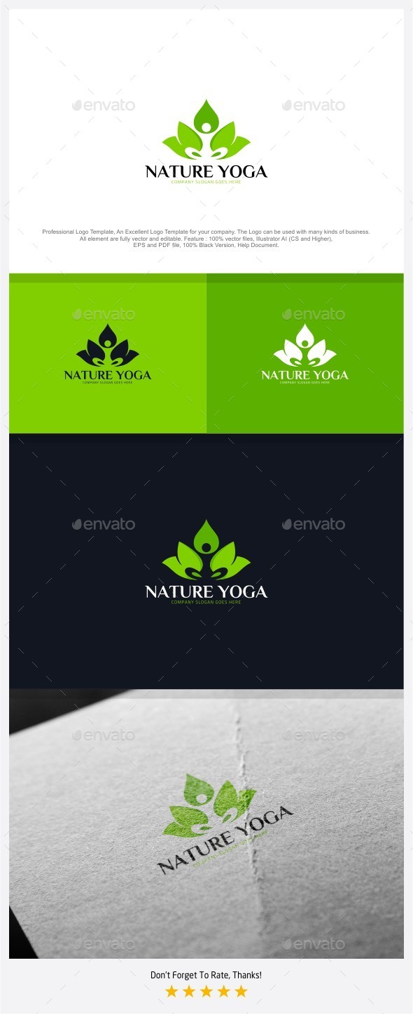 Nature Yoga / Wellness Logo - Nature Logo Templates