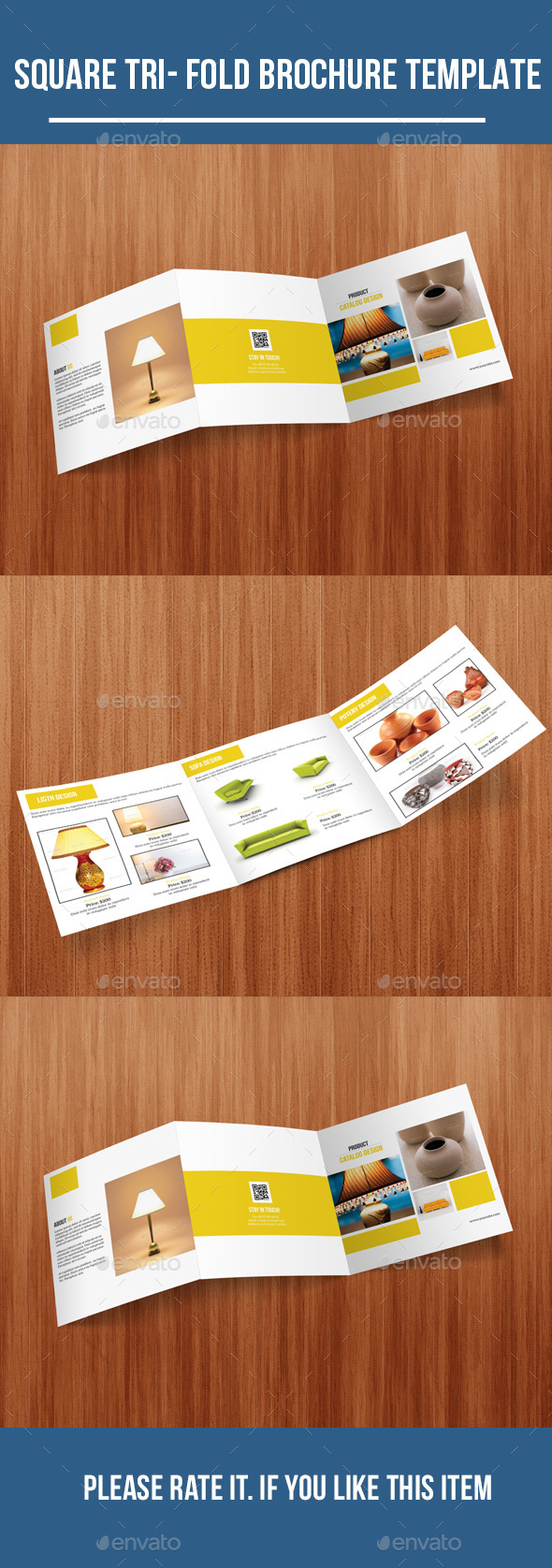 Square Tri- Fold Product Brochure - Corporate Brochures