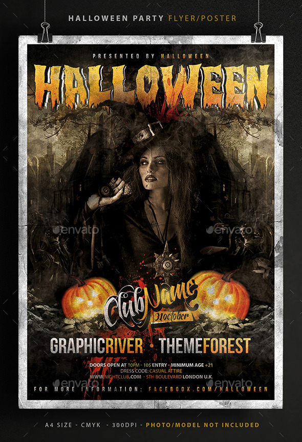 Halloween Party Poster / Flyer - Clubs & Parties Events