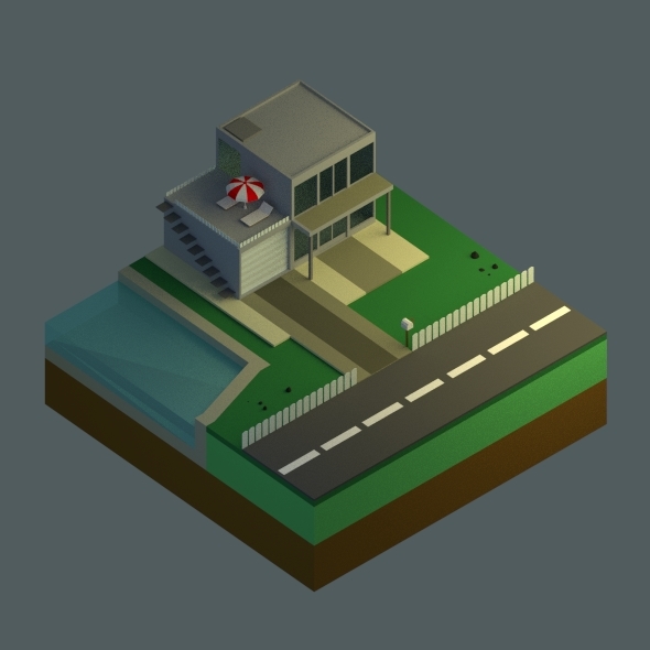 Low Poly House - 3Docean 13097871