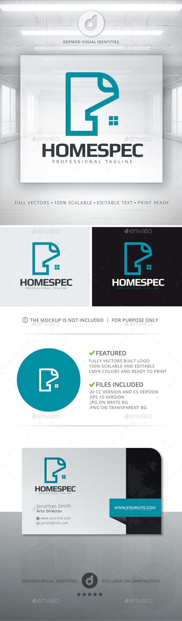 HomeSpec Logo - Buildings Logo Templates