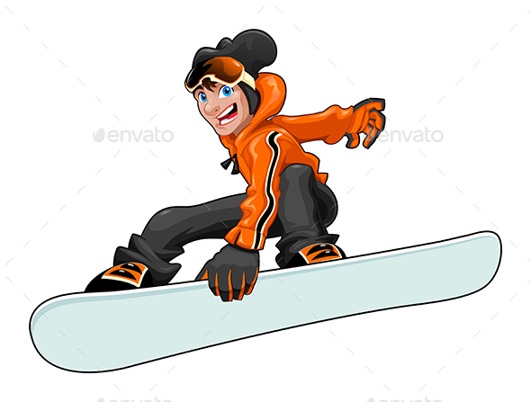 Funny Snowboarder - Sports/Activity Conceptual